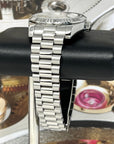 Custom Miyota Day Date Mod | Fluted Bezel | Silver White Dial | Pres Bracelet | Date | Miyota 8285 | Mod