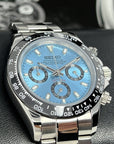 Custom Daytona 40mm - Rare Sky Blue | Stainless Steel | Mecaquartz Watch | Quartz Watch | Seikotona | Seikitona | Seiktona | John Mayer