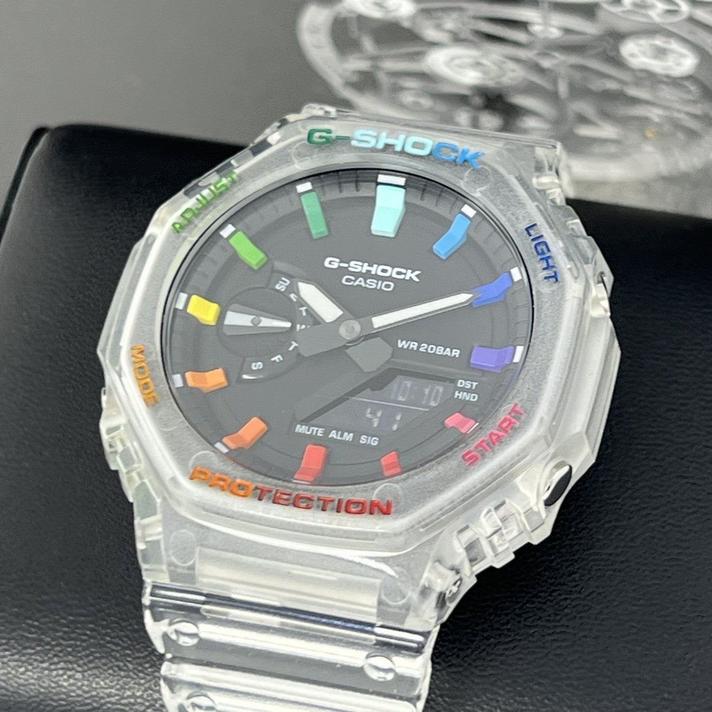 G-Shock Casioak Jellyfish Rainbow Mod |  GA-2100 Jellyfish | Colorful Mod | Rainbow Skeleton