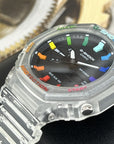 G-Shock Casioak Jellyfish Rainbow Mod |  GA-2100 Jellyfish | Colorful Mod | Rainbow Skeleton