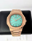 Seikonaut Rare Aqua Blue | Rose Gold | Embossed Dial | Automatic NH35 Movement