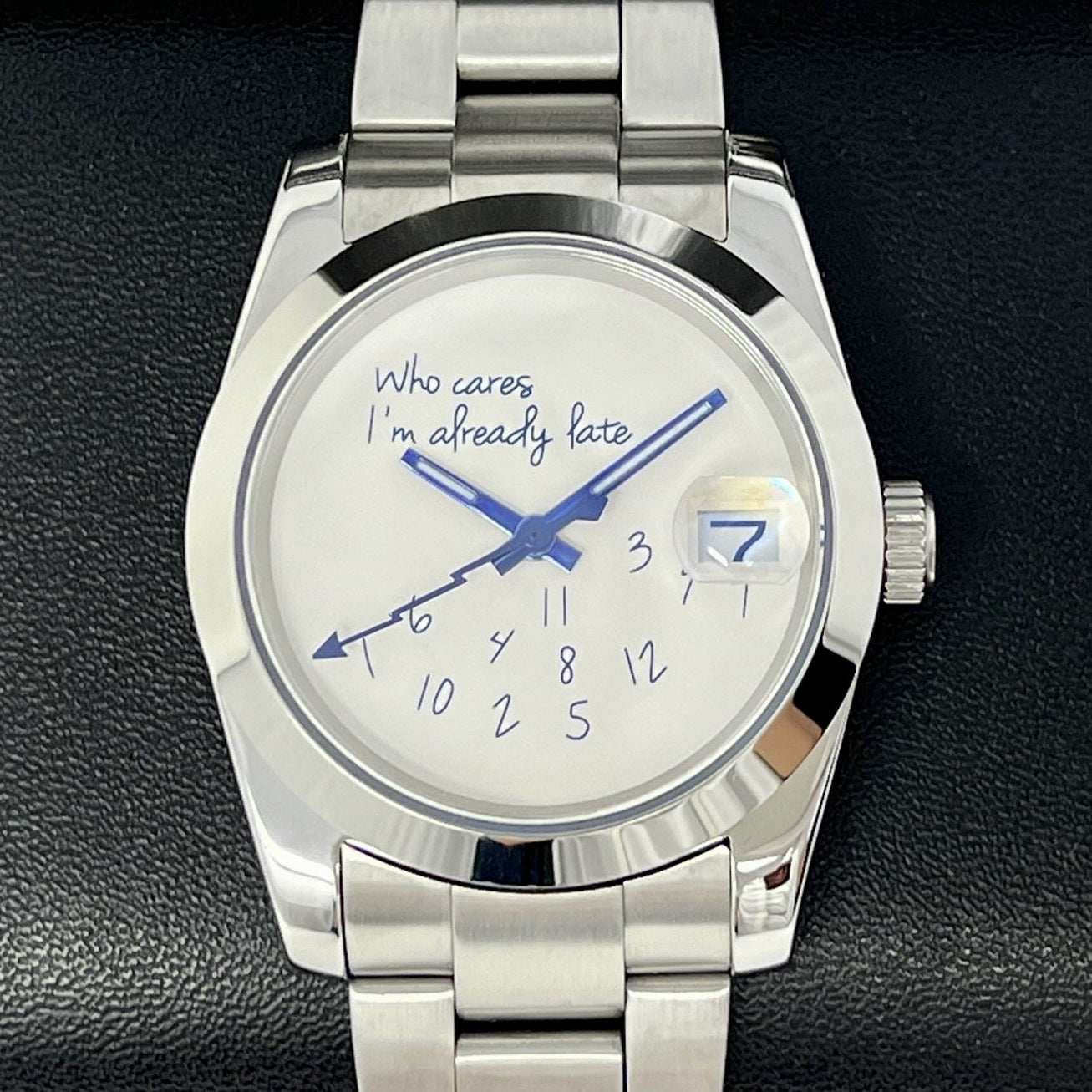 Custom Who Cares I'm Already Late - 36mm or 39mm, Luxury