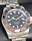 Custom Rootbeer Steel GMT Watch | Stainless Steel Sport Watch | Custom Sub | 20mm Oyster Bracelet | Perpetual Date |  Submariner | 41mm