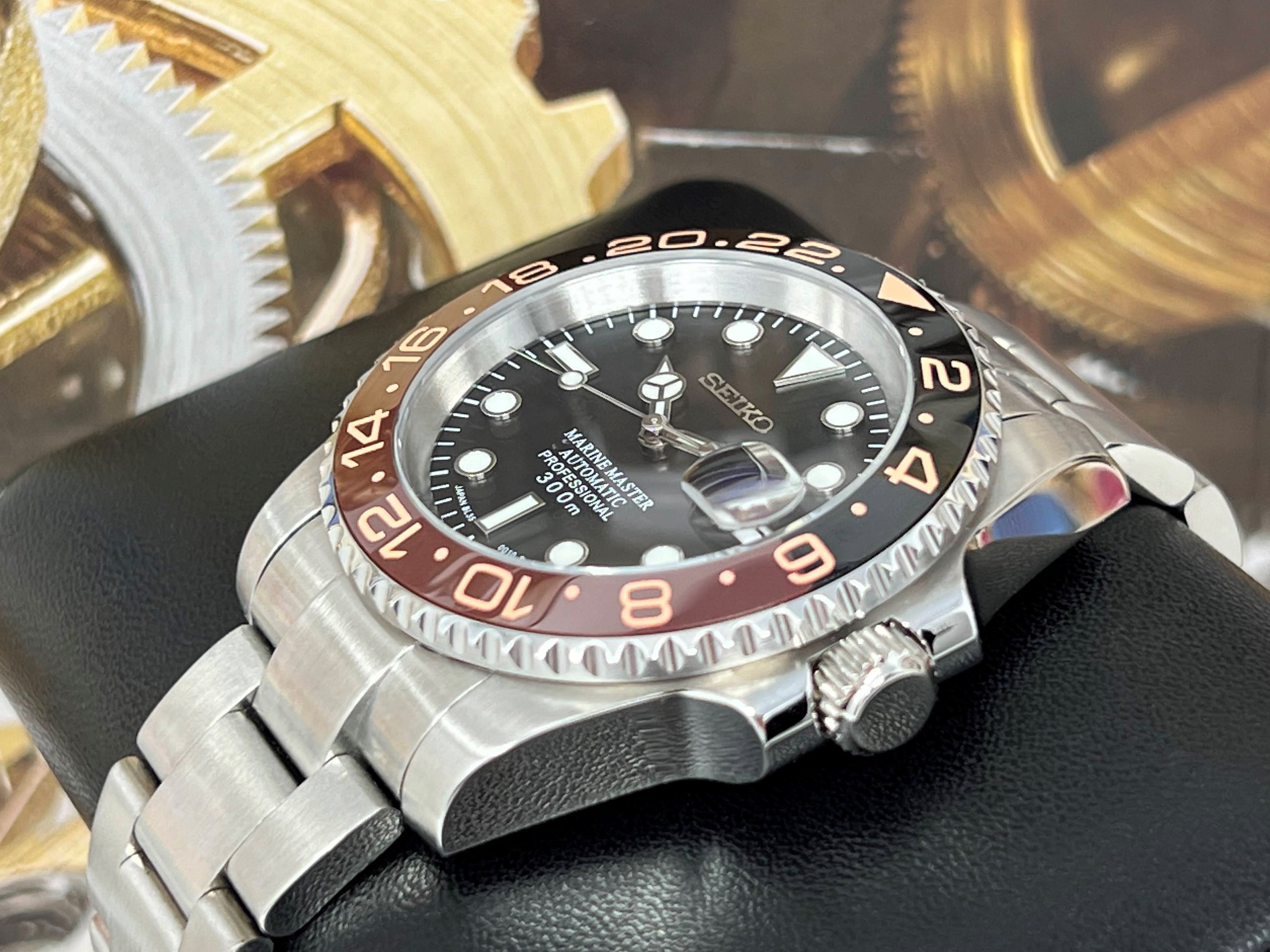Custom Rootbeer Steel GMT Watch Stainless Steel Sport Watch Custom Watches by Andrew