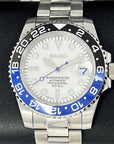 Seiko Polar White Batman - Stainless Steel Sport Watch - Custom Sapphire Crystal and NH35 Movement