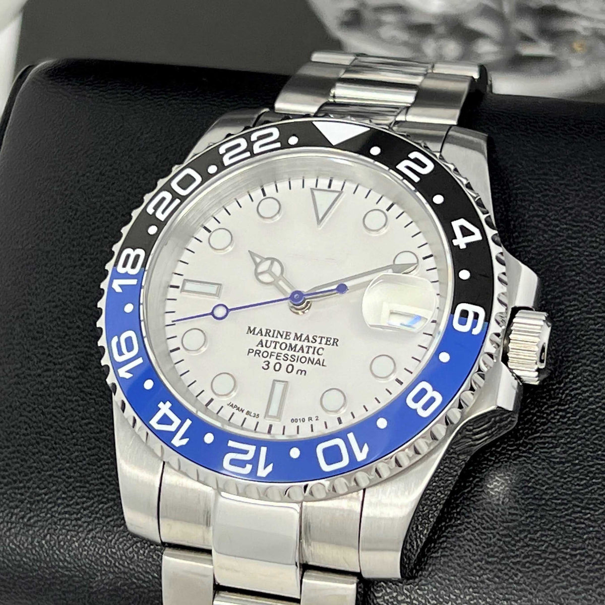 Polar White Batman Watch | Stainless Steel NH35 Sport Watch | GMT