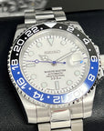 Seiko Polar White Batman - Stainless Steel Sport Watch - Custom Sapphire Crystal and NH35 Movement