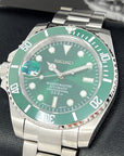 Seiko Hulk Submariner - Left Handed Edition - Sunburst Green Bezel Lefty Edition | Green | Riddler | Destro | South Paw | Oyster Automatic NH35 | Men