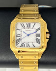 Custom Gold Santos Mod | Stainless Steel Watch | 38mm | Classic White Dial | Automatic Watch | Seiko NH35 Movement