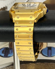 Custom Gold Santos Mod | Stainless Steel Watch | 38mm | Classic White Dial | Automatic Watch | Seiko NH35 Movement