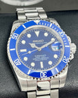Custom Bluesy Sub | Stainless Steel | Sapphire Crystal | Black Seiko Mod | Seiko NH35 Automatic Submariner