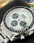 Custom Seiko Speedy Panda White | Chronograph | Seiko Mod | Watch Mod | Custom Watch | Diver | Dive Watch | Mecaquartz VK63 | Speedmaster