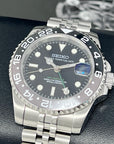 Custom Bruce Wayne GMT | Seiko Mod with True GMT Function | Seiko NH34 Movement | Gray and Black | 41mm