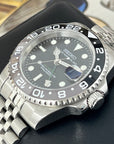 Custom Bruce Wayne GMT | Seiko Mod with True GMT Function | Seiko NH34 Movement | Gray and Black | 41mm