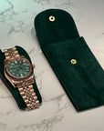 Watch Travel Pouch | Velvet Watch Case Storage | Green or Black