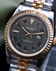 Two Tone Rose Gold Silver Dial with Silver Band
