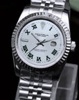 Wimbledon White dial with silver band