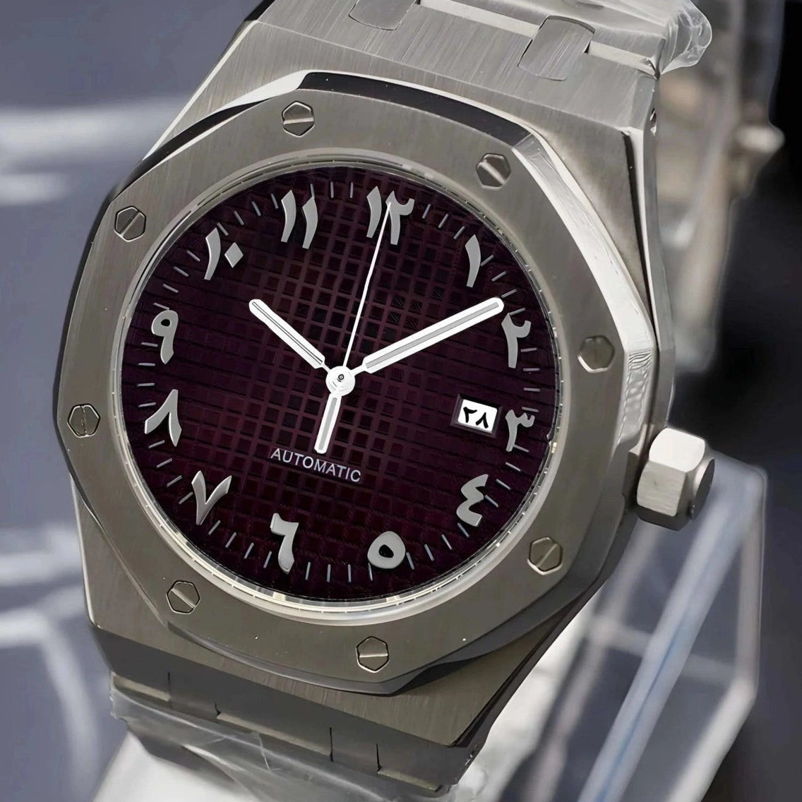 Brown Arabic Dial with SIlver Band