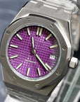Purple Dial with Silver Band