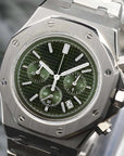 Olive Green Dial With Silver Band
