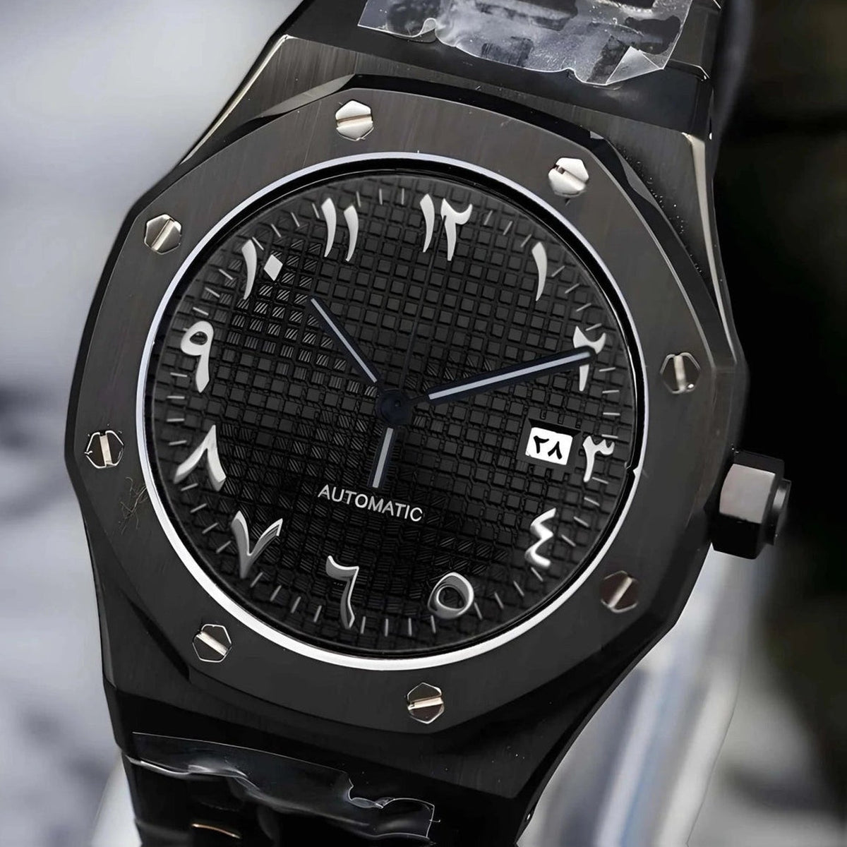 Seikoak Luxury Triple Black Arabic | Custom Watch Mod | 42mm NH35 ...