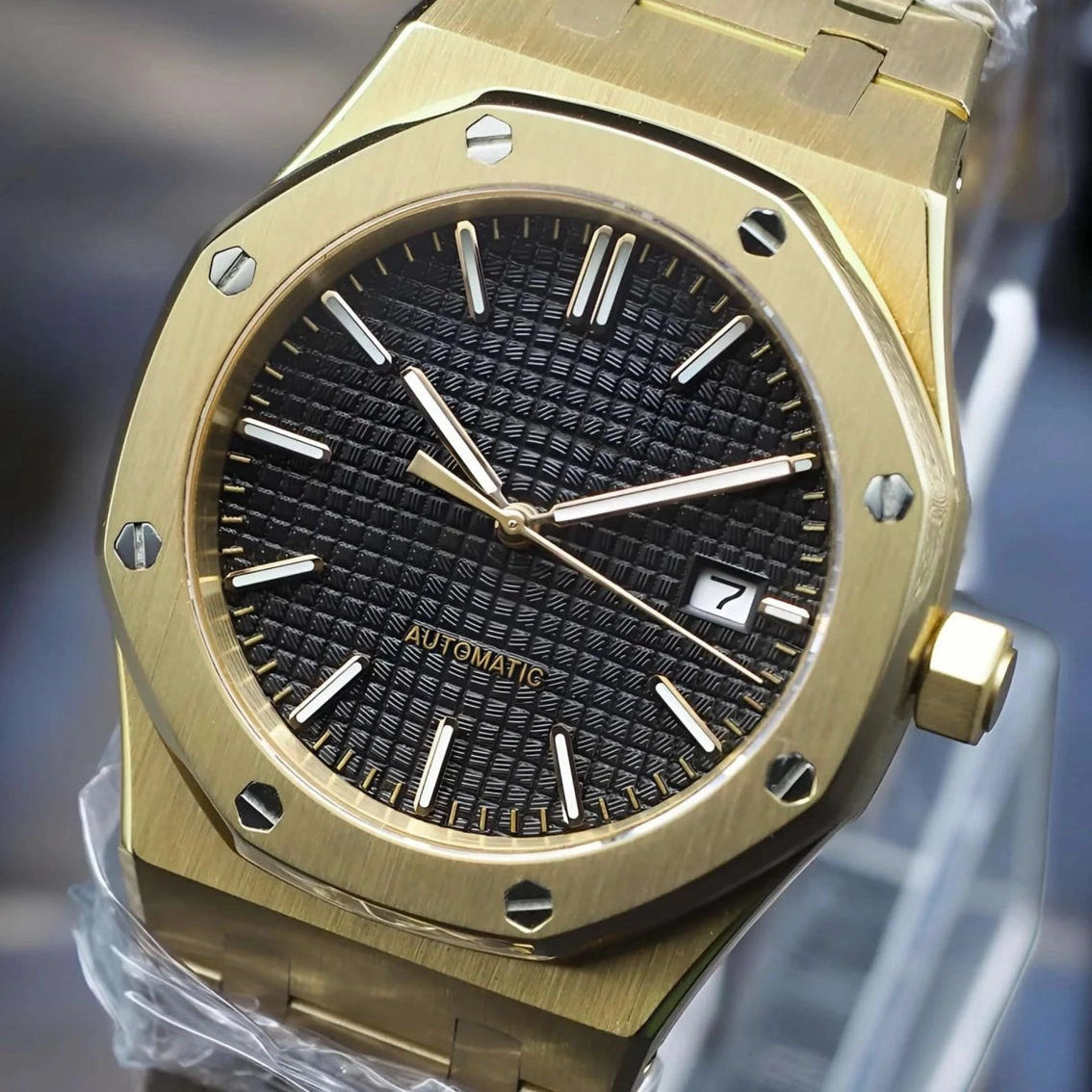 Black Dial with Yellow Gold Band