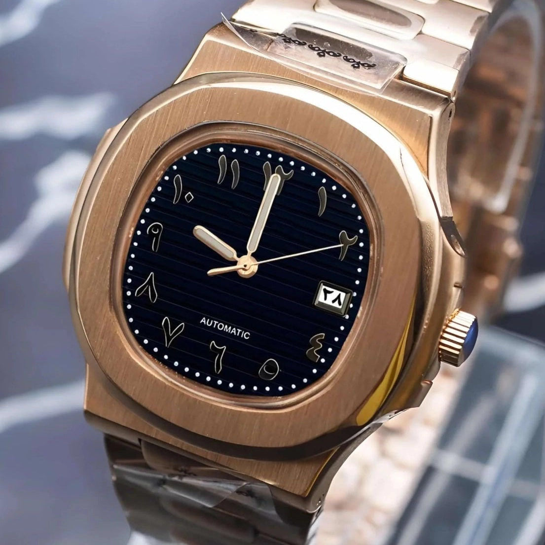 Seikonaut Black Rose Gold Arabic