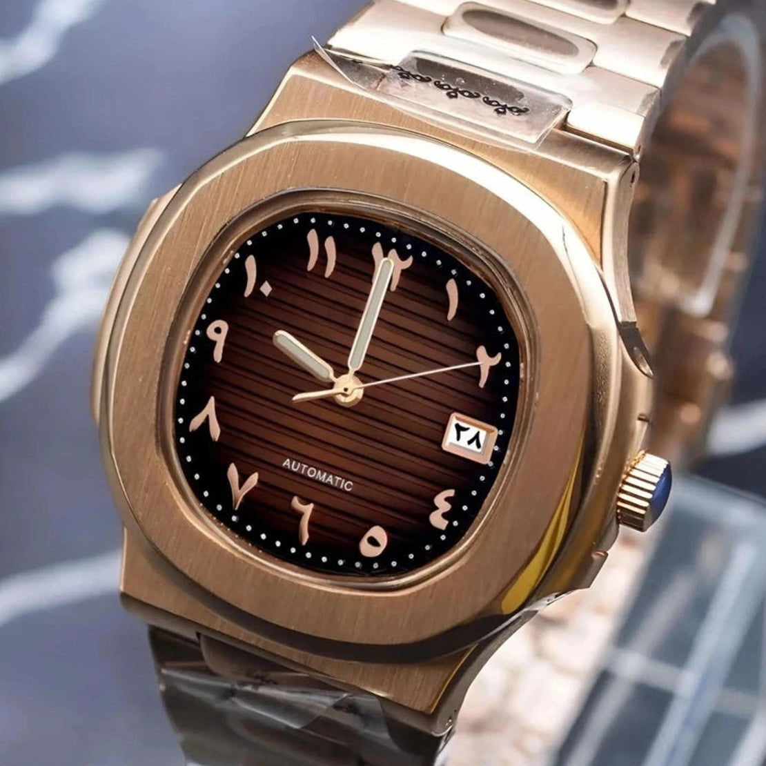 Seikonaut Brown Rose Gold Arabic