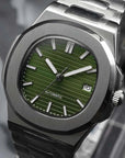 Olive Green dial with silver band
