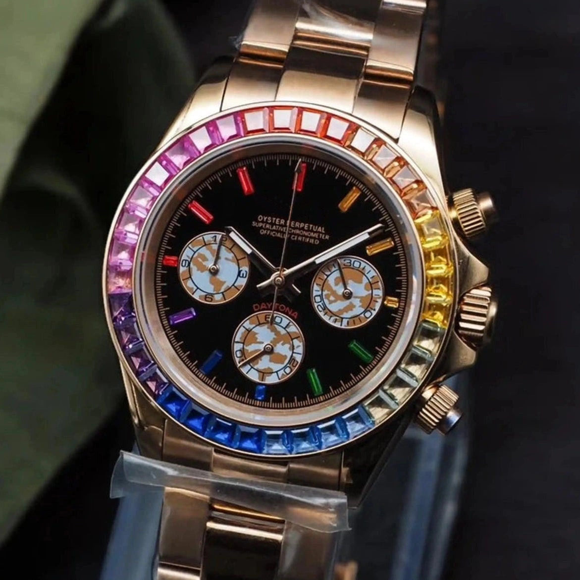 Seiktona Baguette Rose Gold Chronograph