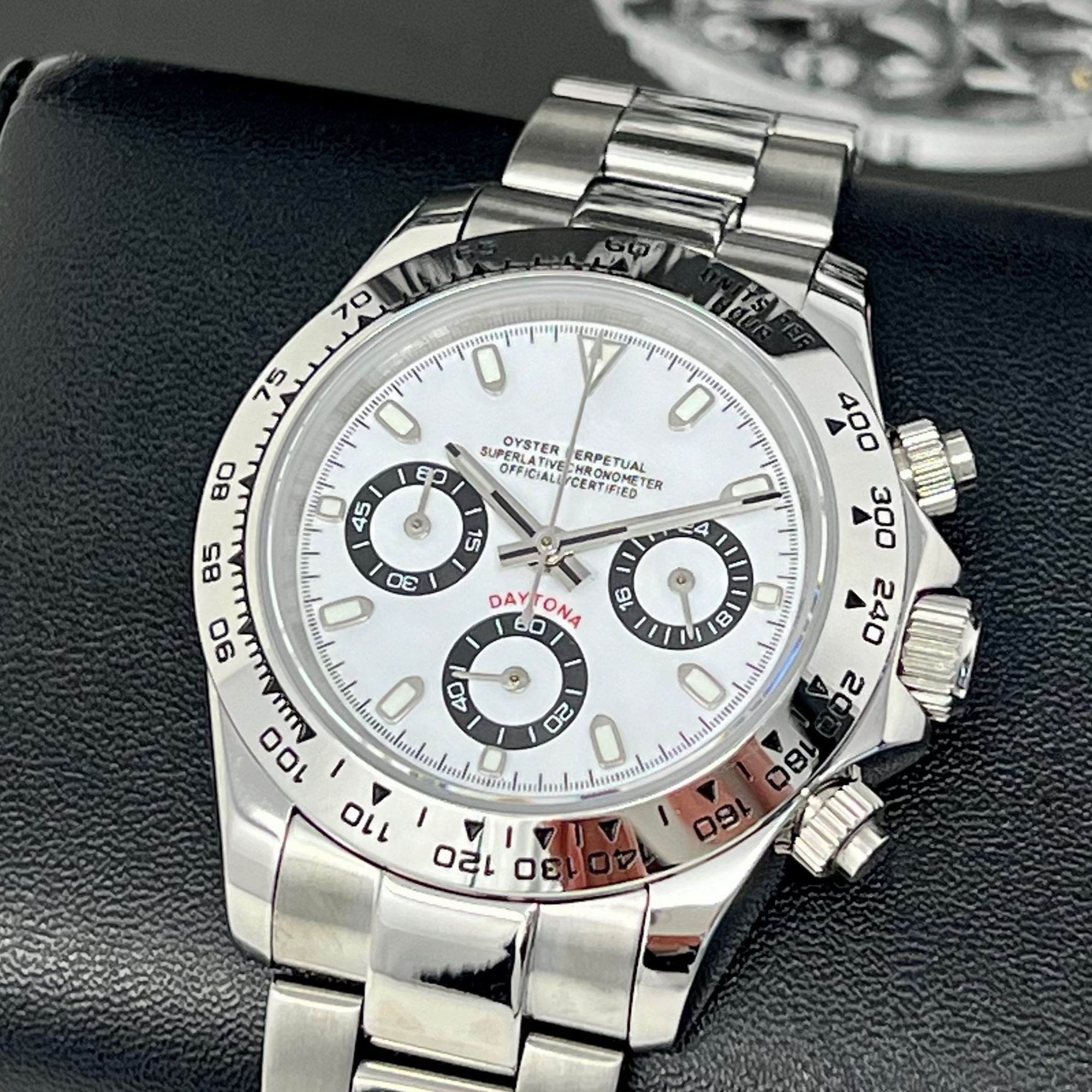 Silver Panda Daytona - Luxury Chronograph | Chrono | Mecaquartz | Mens | Sport Watch | VK63 Quartz | Daytona | Cosmograph