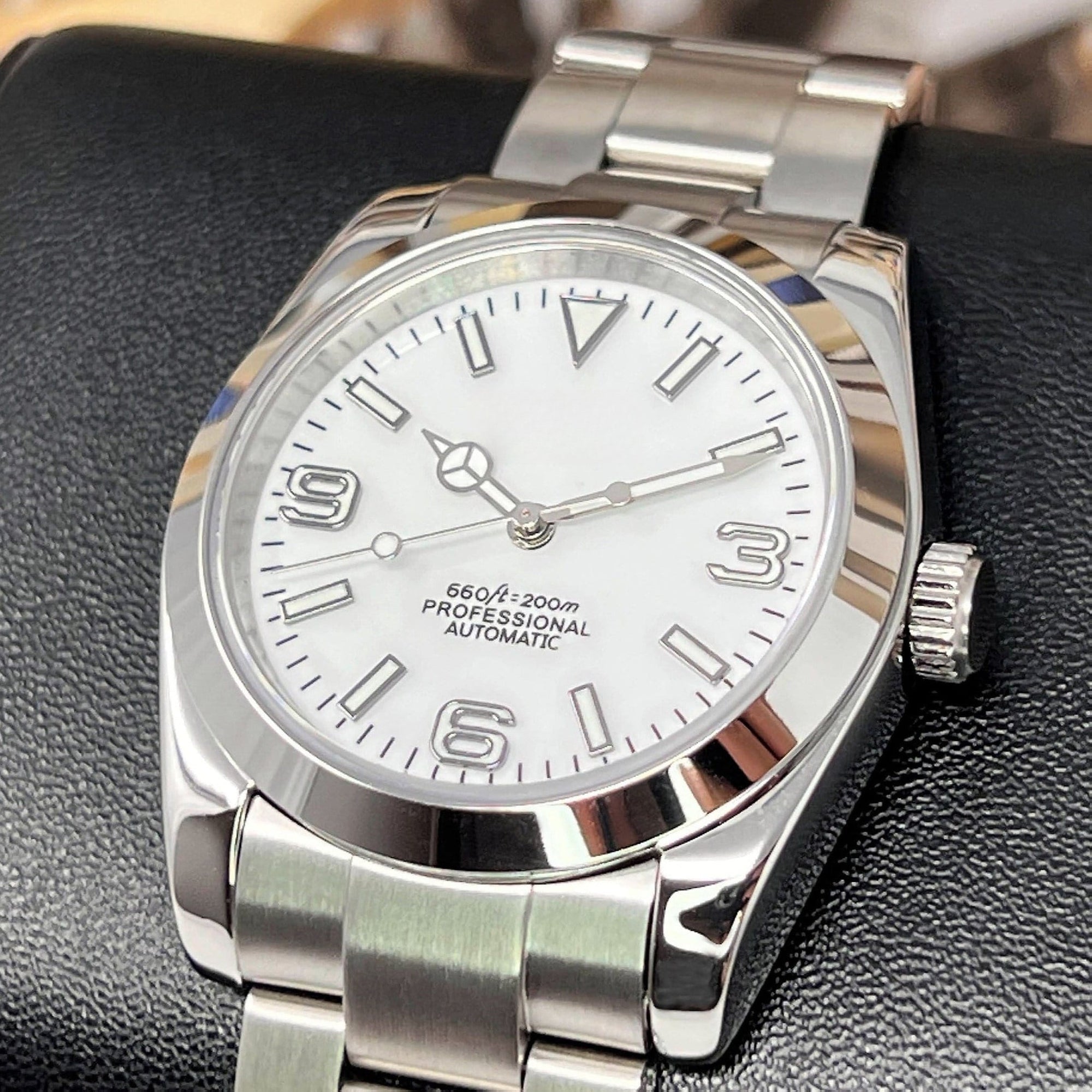 Custom White Exp | White on Stainless Steel | 36mm or 39mm | Automatic Watch | Mens Watch | Mod | Watch Mod | Exp Mod