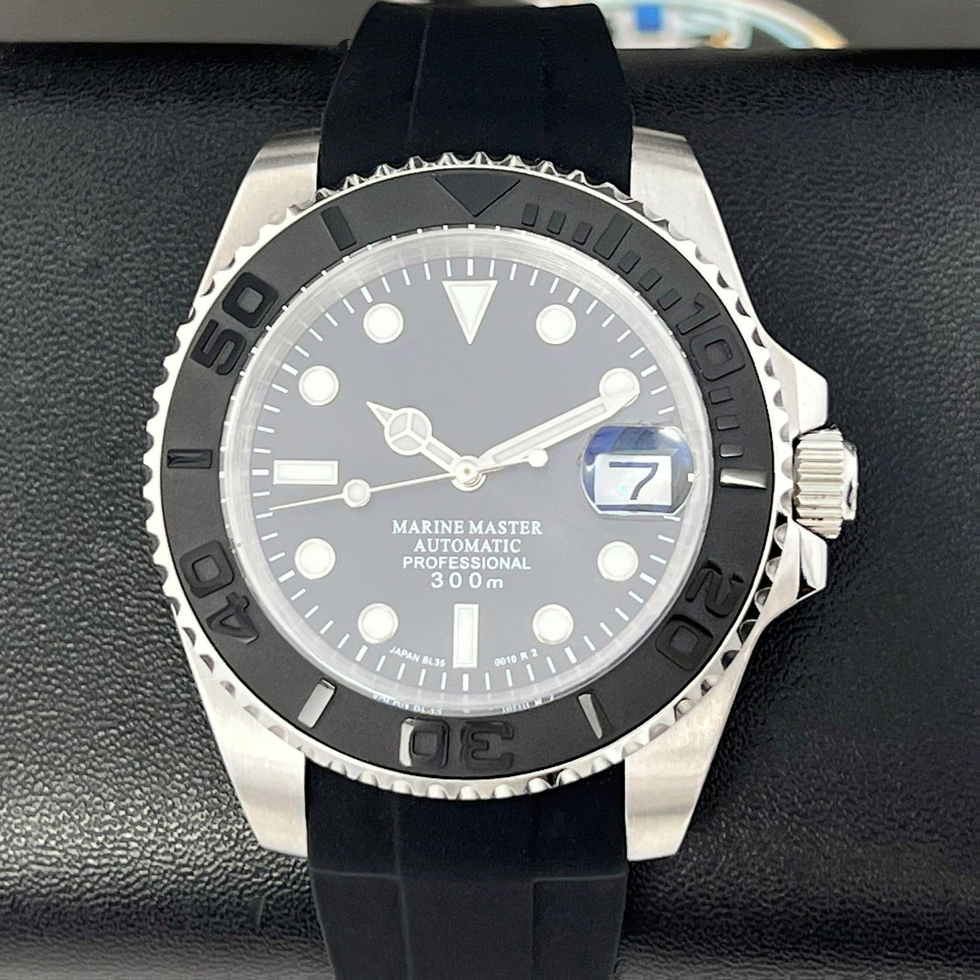 Custom Yacht | Stainless Steel | Men's Watch | Dive Watch | Rubber Strap | Mod | Custom Mod | Watch Mod | Silver Diver