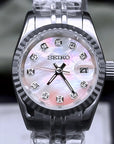 Mop Dial with Silver Band Ladies Watch