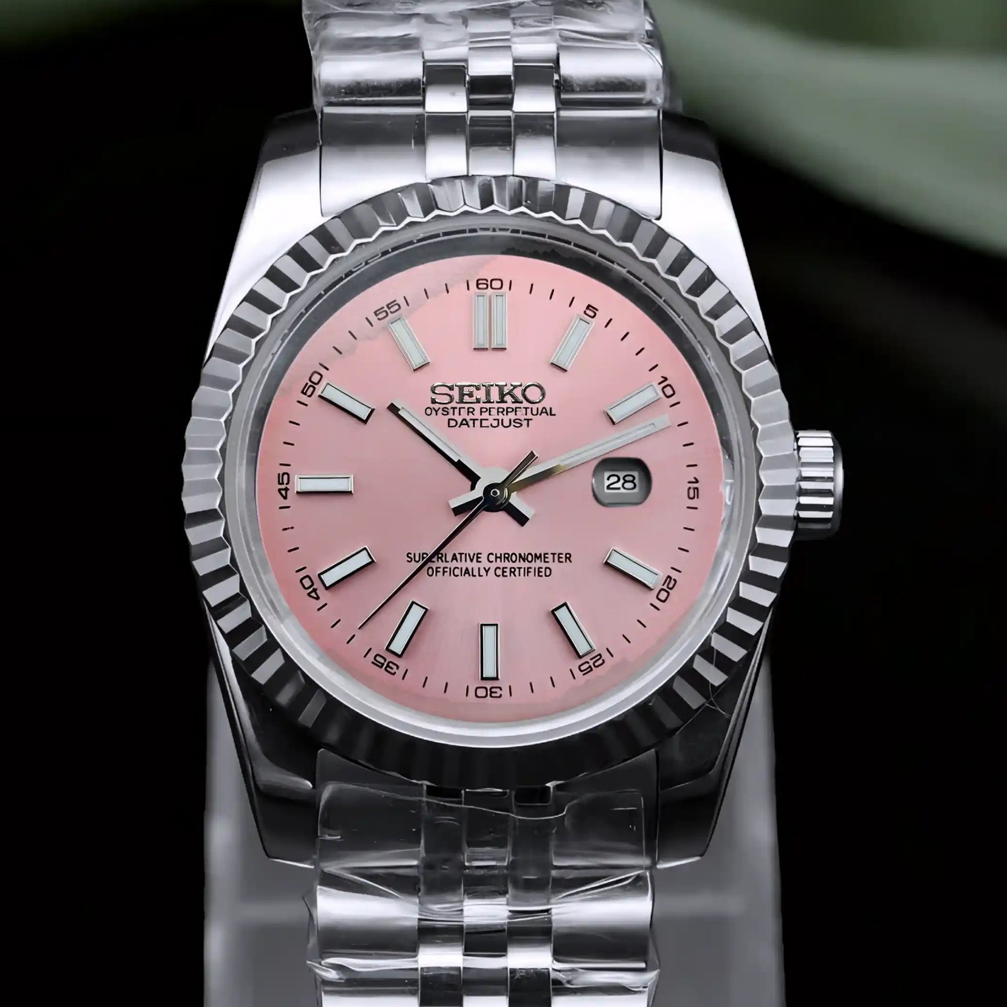 31mm Pink dial with Silver Band