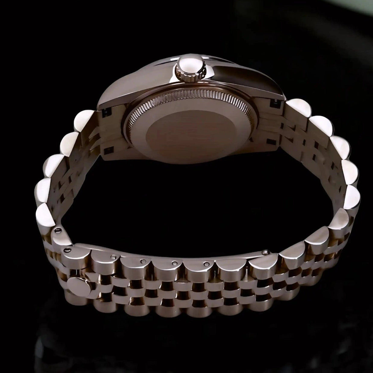 Custom Ladies Rose Gold Brown DJ Automatic Watch | 31mm | NH05
