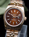 31mm Brown Dial with Rose gold Band