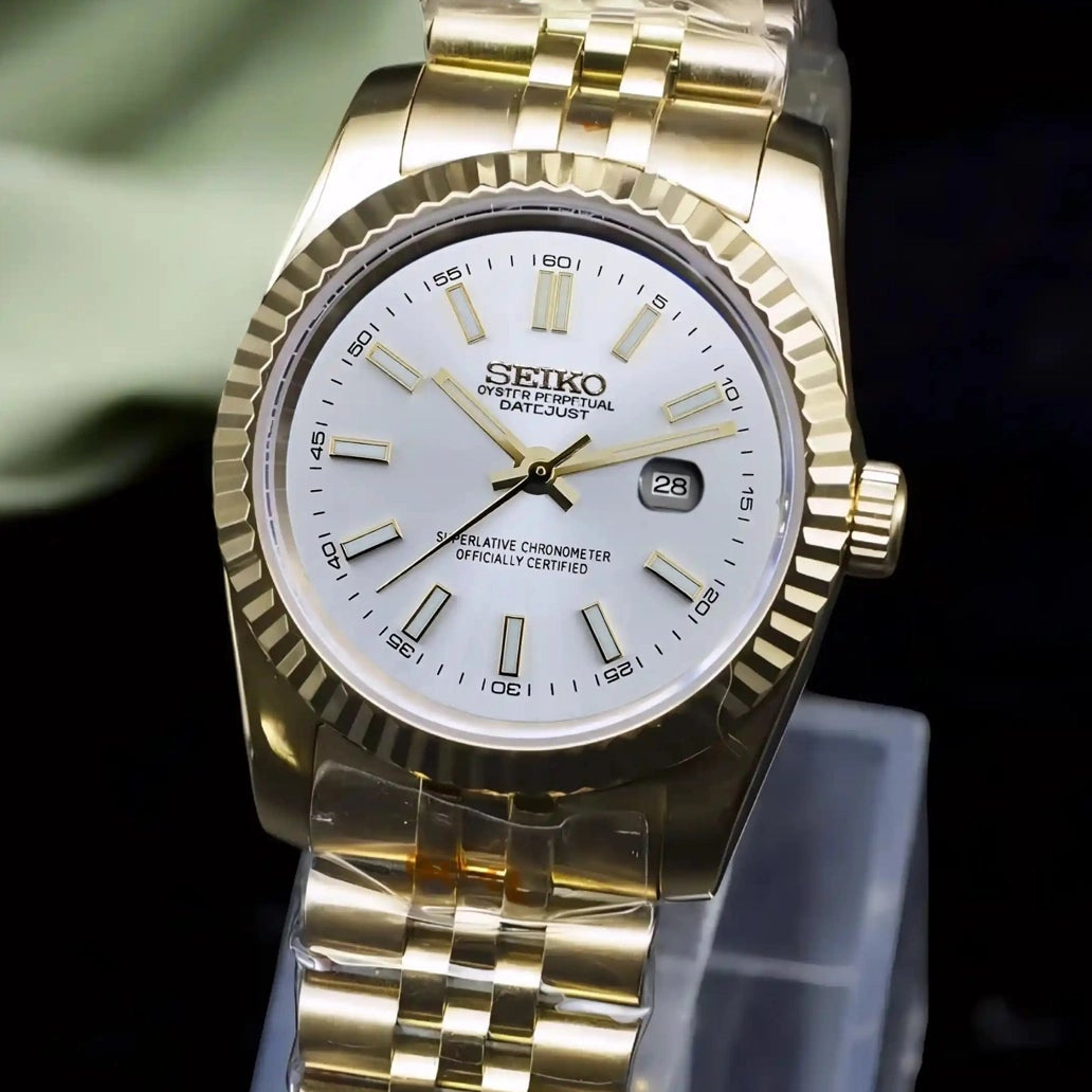 31mm White dial with Gold Band