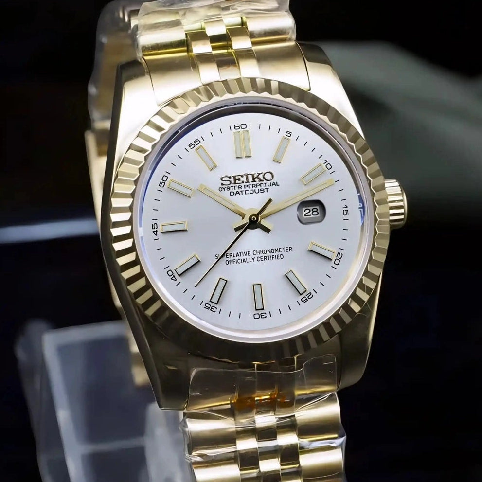 31mm White dial with Gold Band