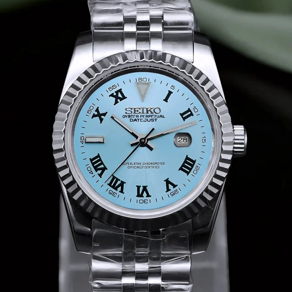 Wimbledon Ice Blue Dial with Silver Band