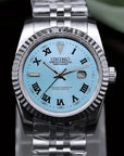 Wimbledon Ice Blue Dial with Silver Band