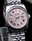 Wimbledon Pink Dial with Silver Band