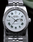 Wimbledon White dial with silver band