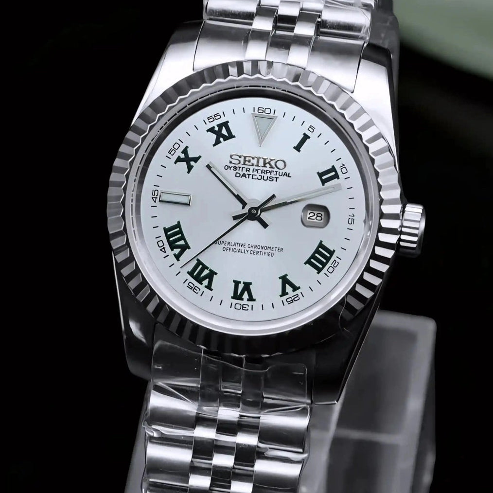 Wimbledon White dial with silver band