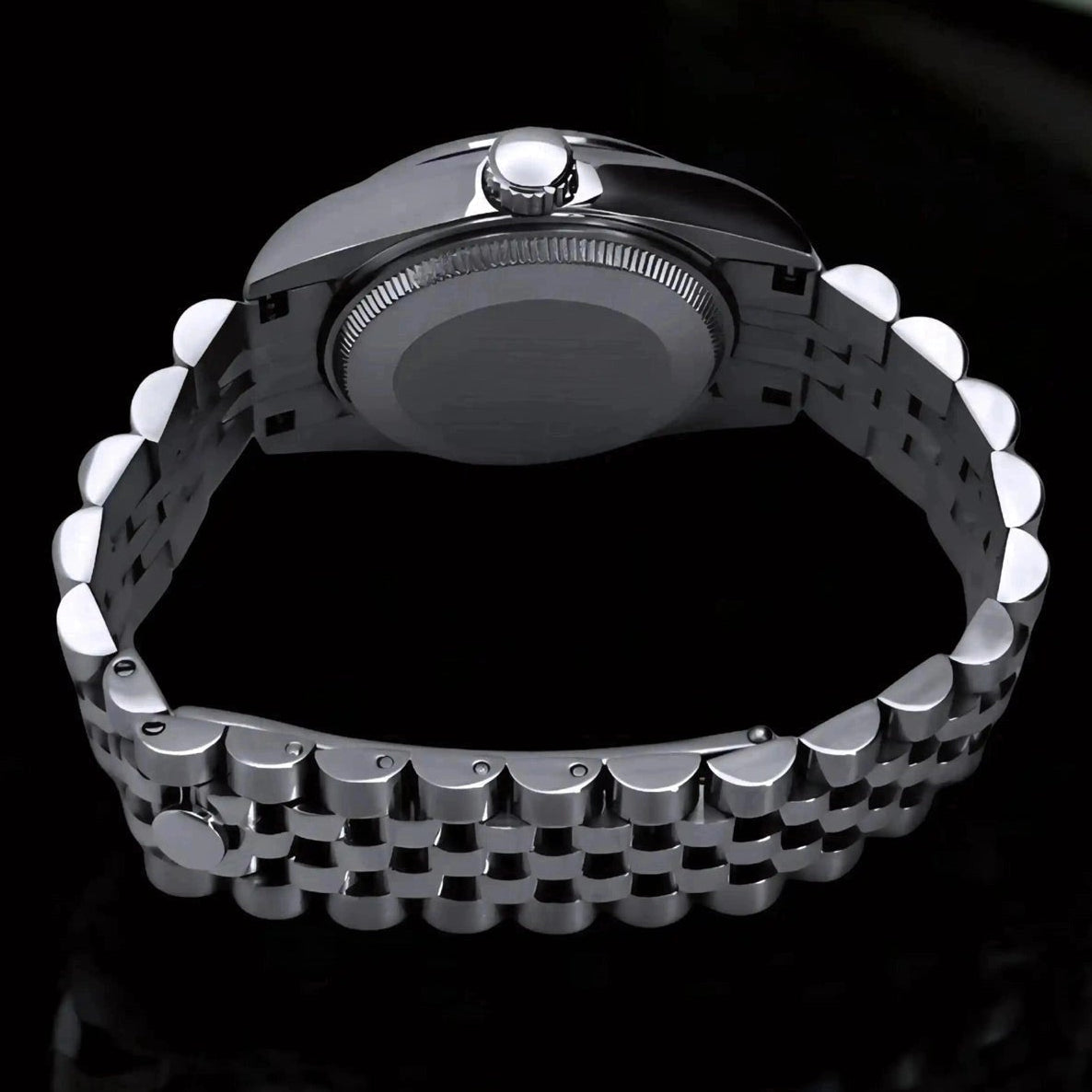 31mm Olive Green Dial Ladies watch with Silver Band