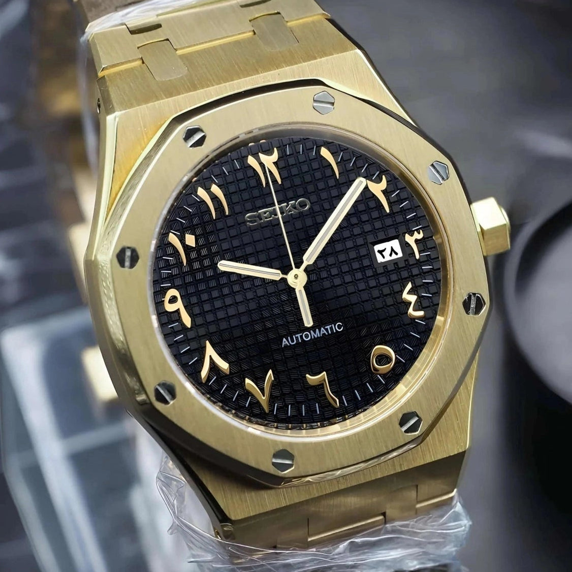 Black Dial with Gold Band