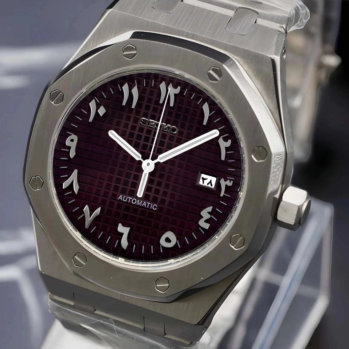 Brown Arabic Dial with SIlver Band