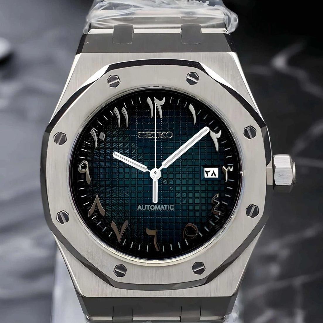 Dark Blue Dial with Silver Band