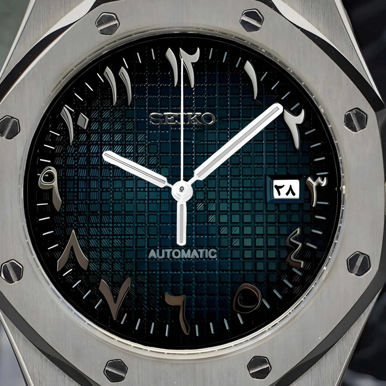 Dark Blue Dial with Silver Band