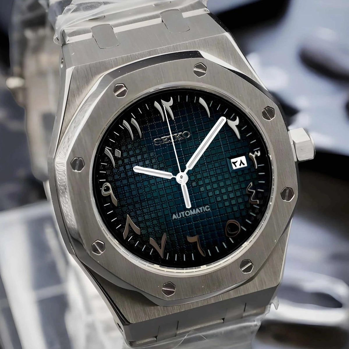 Dark Blue Dial with Silver Band